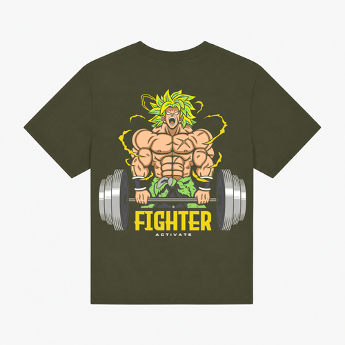 Men’s Anime Fighter Graphic Regular Fit T-Shirt