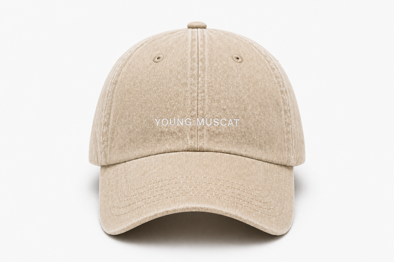 Young Muscat Beige Baseball Cap – Minimal Premium Streetwear Cap