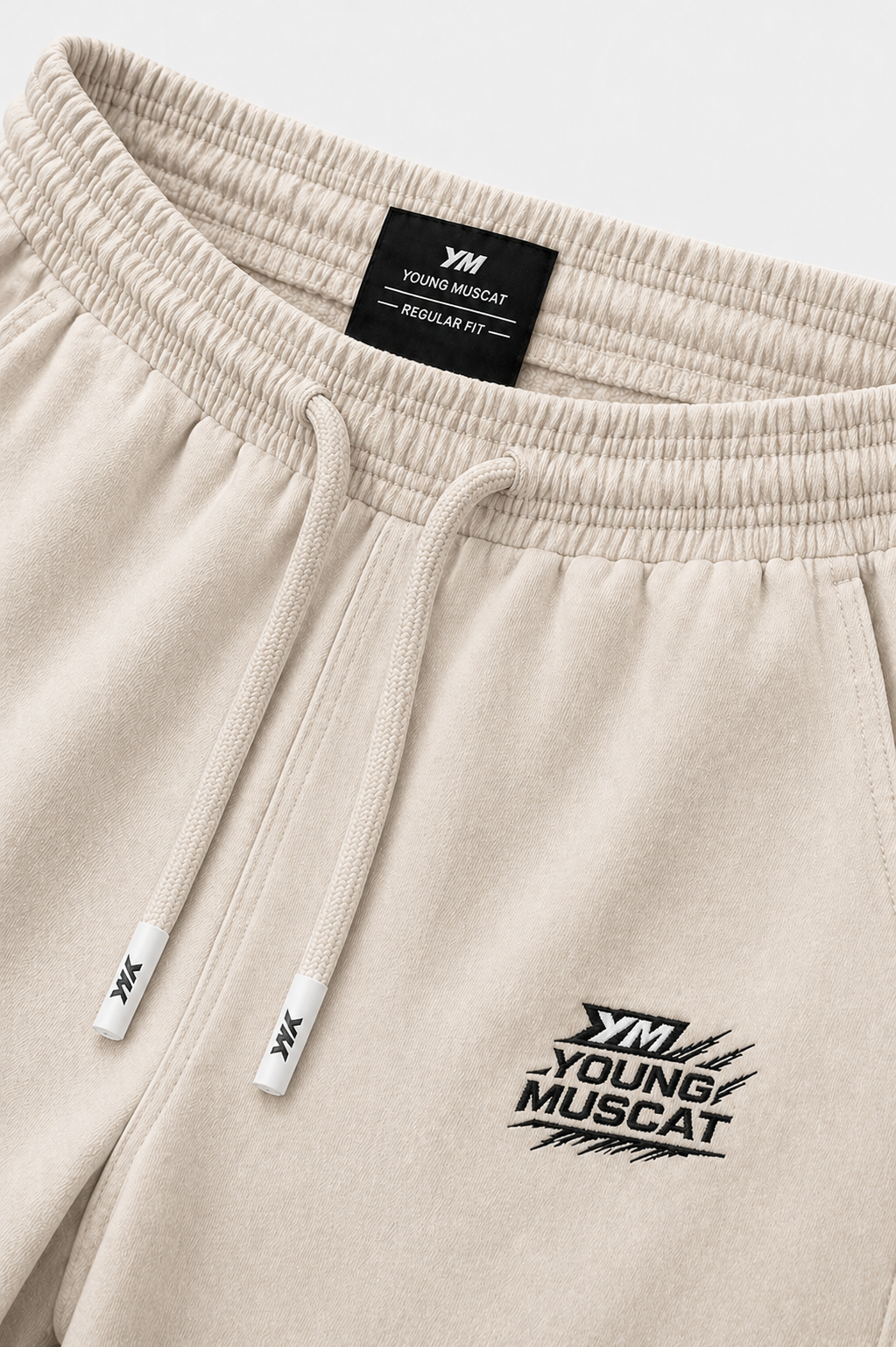 Young Muscat Beige Relaxed Fit Joggers – Premium Neutral Streetwear Pants
