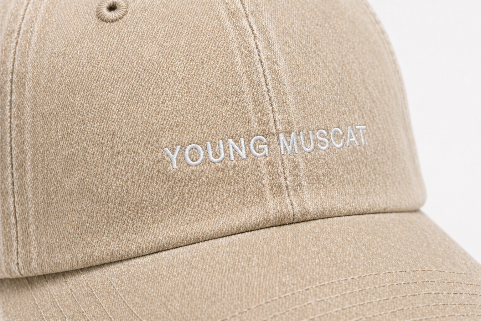 Young Muscat Beige Baseball Cap – Minimal Premium Streetwear Cap
