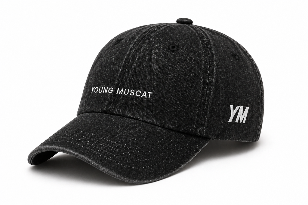 Young Muscat Black Stone Wash Baseball Cap – Premium Vintage Streetwear Cap